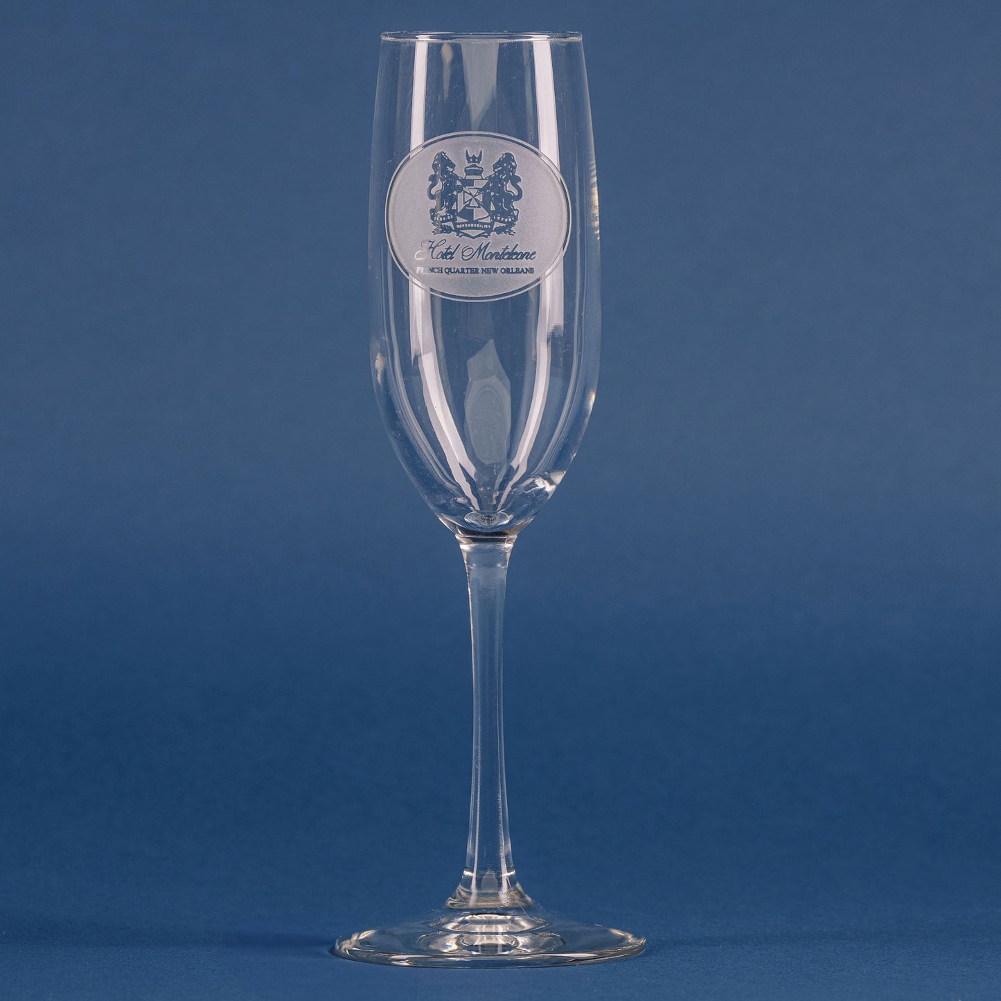 Hotel Monteleone Etched Signature Champagne Flute