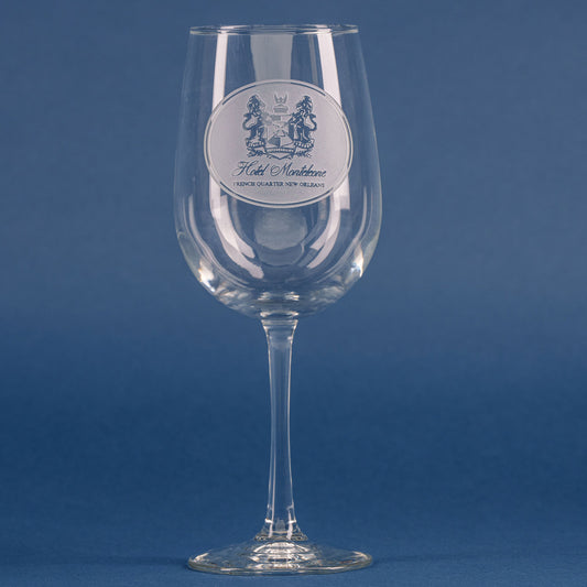 Hotel Monteleone Signature Etched Logo Wine Glass