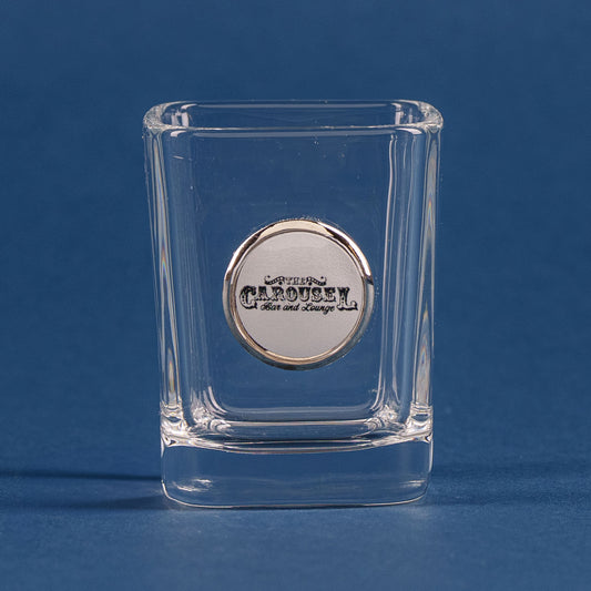 Medallion Carousel Bar Logo Shot Glass